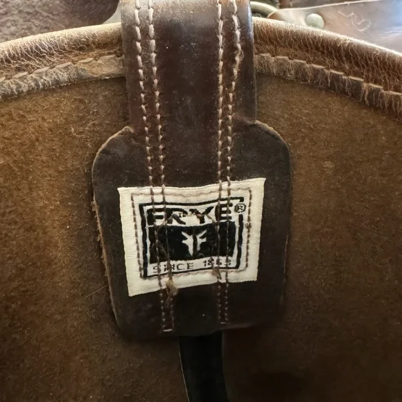 FRYE Women's Harness Boots Rustic Brown Low Heeled, Sz 10, Western, Moto, Biker - Picture 2 of 11